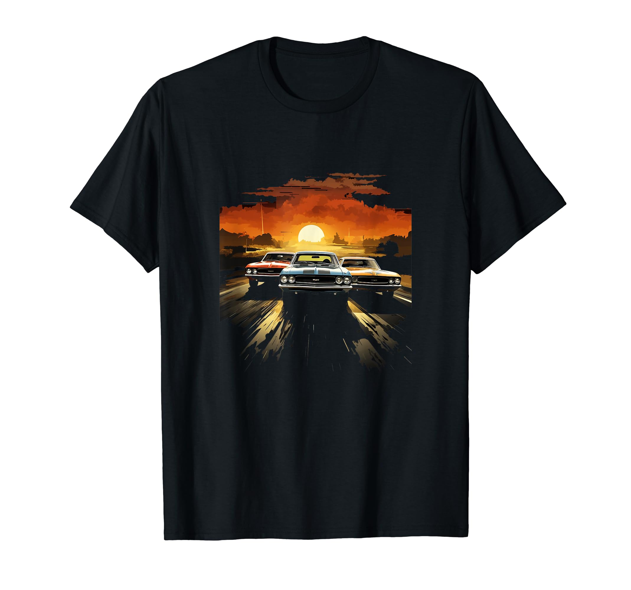 Muscle Cars Car Racing T-Shirt - Novelty Apparel for Adults - T-Shirt, Sweatshirt, Hoodie