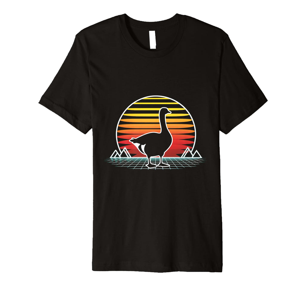 Goose Sunset Aesthetic Animal Lover T-Shirt - Fun Novelty Design for Adults - T-Shirt, Sweatshirt, Hoodie