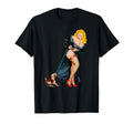 Hot Blonde Pin Up Lingerie Puppy T-Shirt - Aesthetic Graphic for Adults - T-Shirt, Sweatshirt, Hoodie