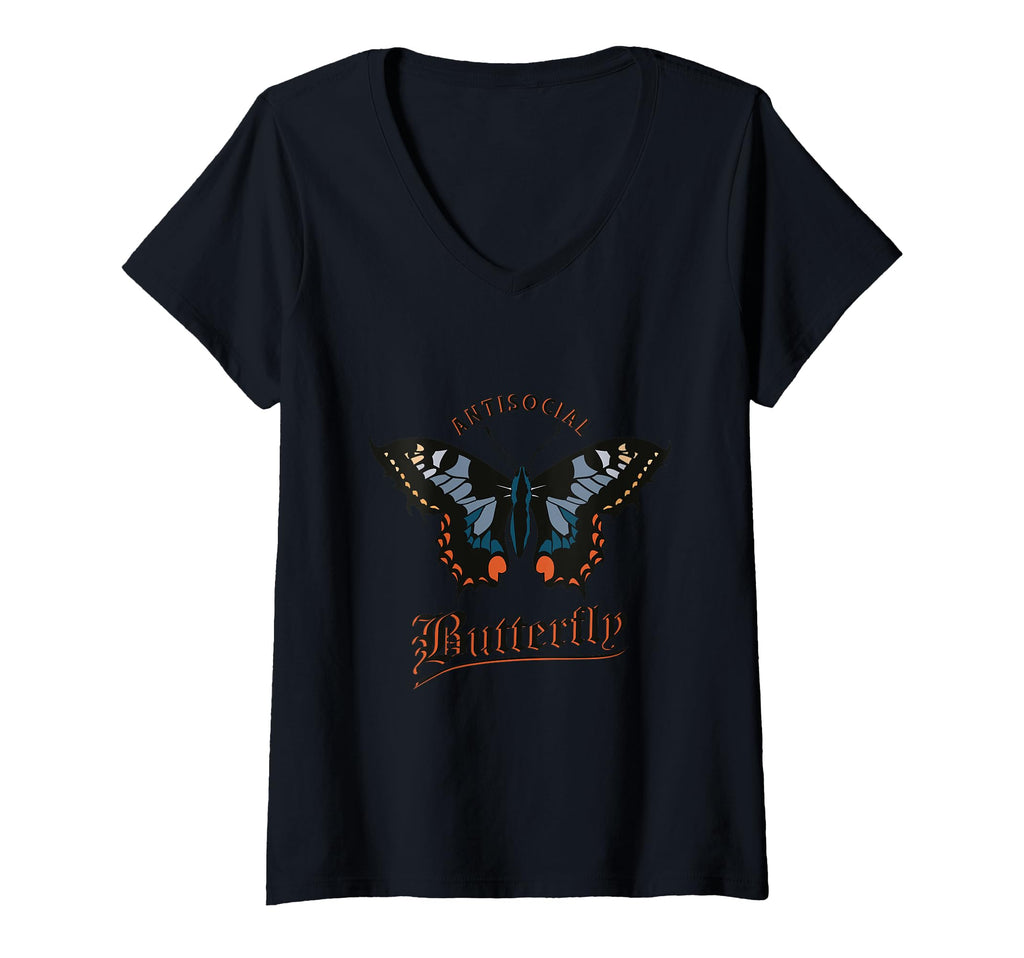 Womens Funny Anti Social Butterfly T-Shirt - Graphic Print Unisex - T-Shirt, Sweatshirt, Hoodie