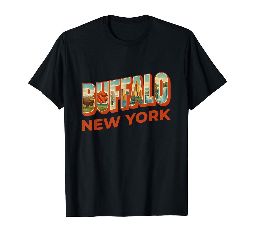 Buffalo New York Famous Icons T-Shirt - Casual Everyday Wear for Adults - T-Shirt, Sweatshirt, Hoodie