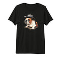 English Bulldog Puppy Cowboy Funny Dog T-Shirt - Trendy Graphic Men Women - T-Shirt, Sweatshirt, Hoodie