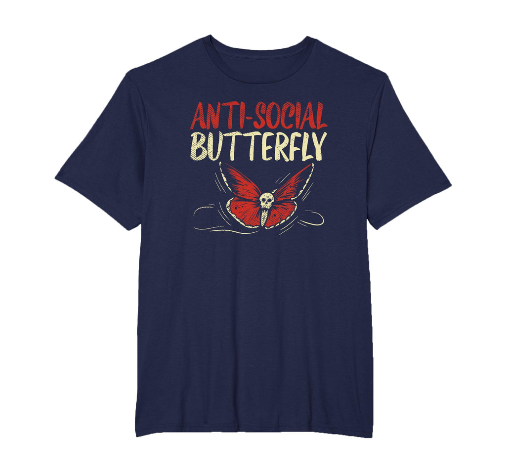 Anti Social Butterfly Goth Gothic T-Shirt - Unique Graphic for Adults - T-Shirt, Sweatshirt, Hoodie