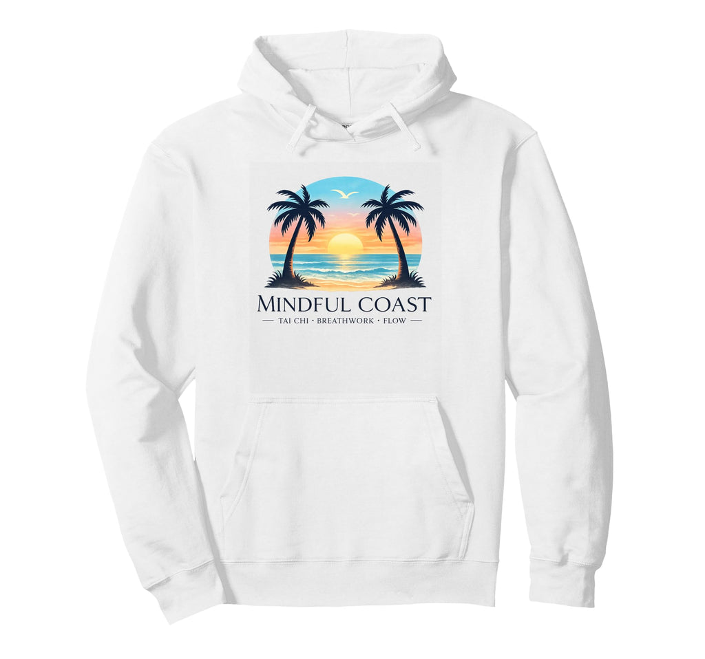Breathwork Meditation Mindfulness Coastal Hoodie - Unique Graphic Unisex - T-Shirt, Sweatshirt, Hoodie