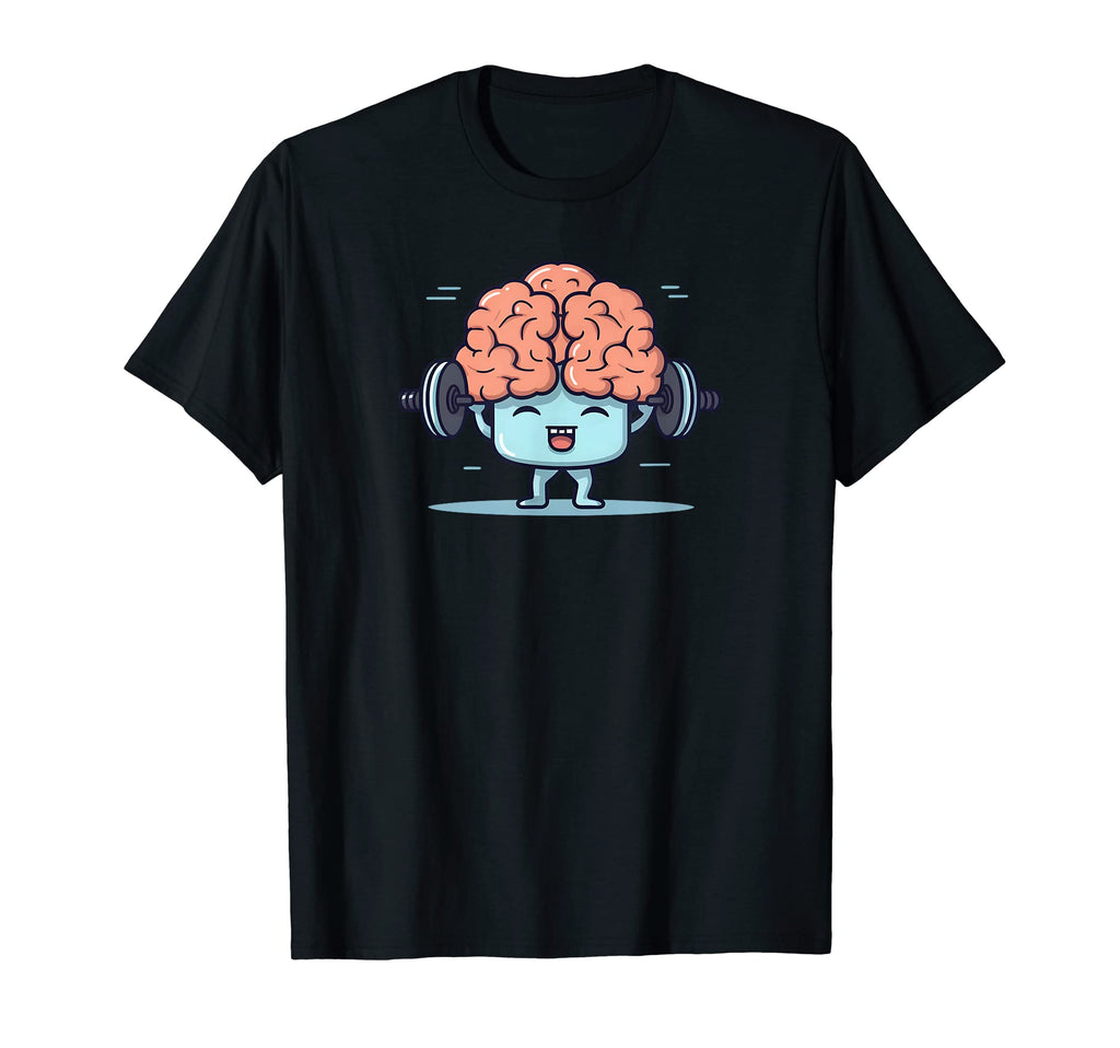 Brain Weightlifting Mental Health T-Shirt - Custom Art Print for Adults - T-Shirt, Sweatshirt, Hoodie