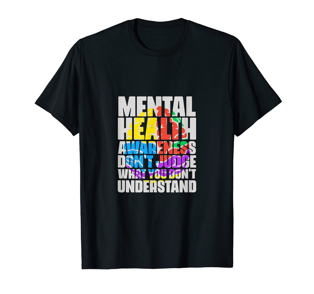Mental Health Dont Judge Mental T-Shirt - Minimalist Print Men Women - T-Shirt, Sweatshirt, Hoodie