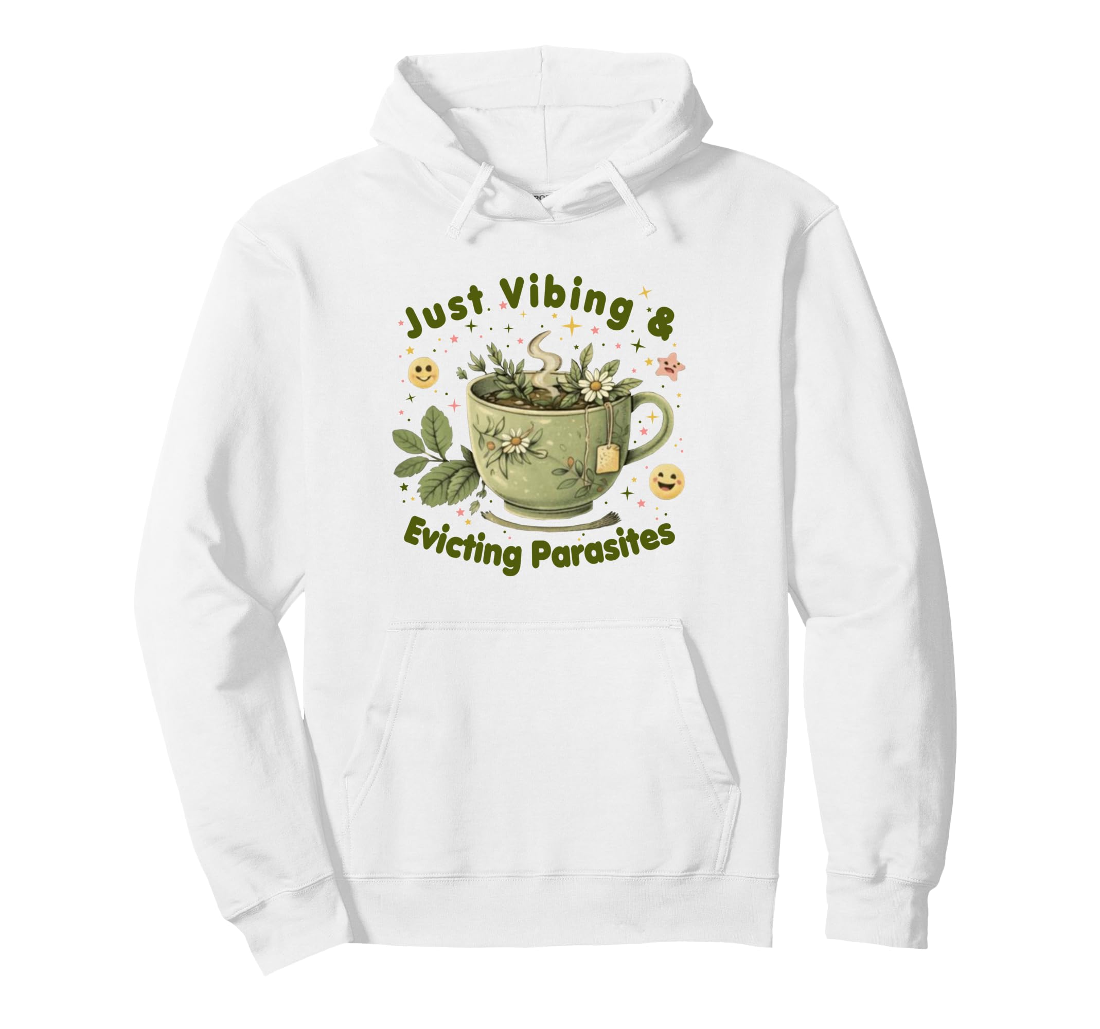 Funny Wellness Vibes Aesthetic Tea Hoodie - Fun Novelty Design for Adults - T-Shirt, Sweatshirt, Hoodie