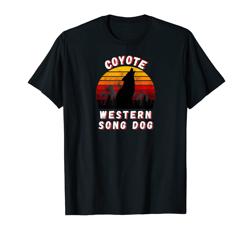 Coyote Western Song Dog Sunset T-Shirt - Aesthetic Graphic Men Women - T-Shirt, Sweatshirt, Hoodie