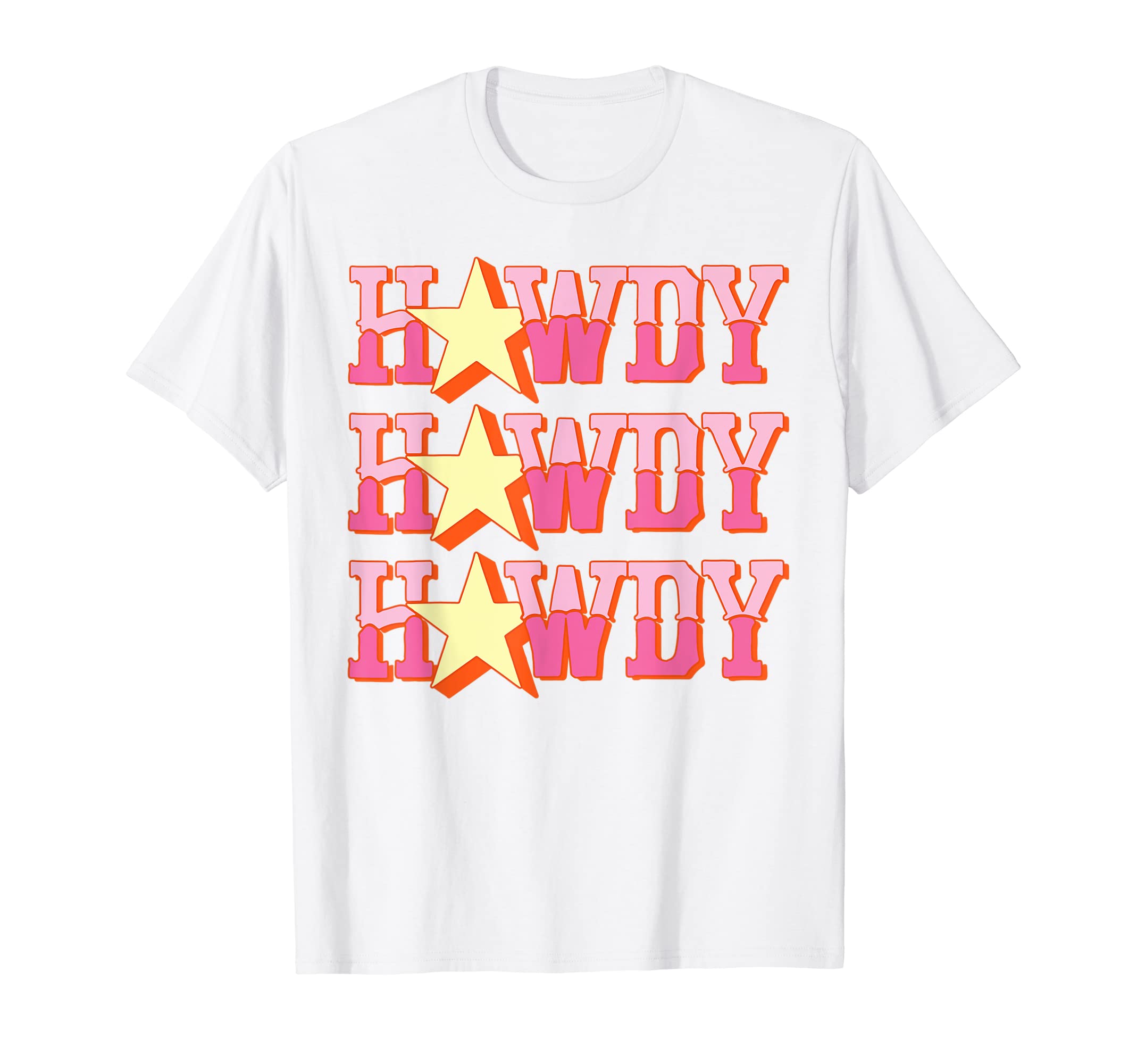 White Howdy Rodeo Western Country T-Shirt - Custom Art Print for Adults - T-Shirt, Sweatshirt, Hoodie