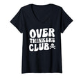 Womens Overthinkers Club V Neck T-Shirt - Fun Novelty Design Men Women - T-Shirt, Sweatshirt, Hoodie