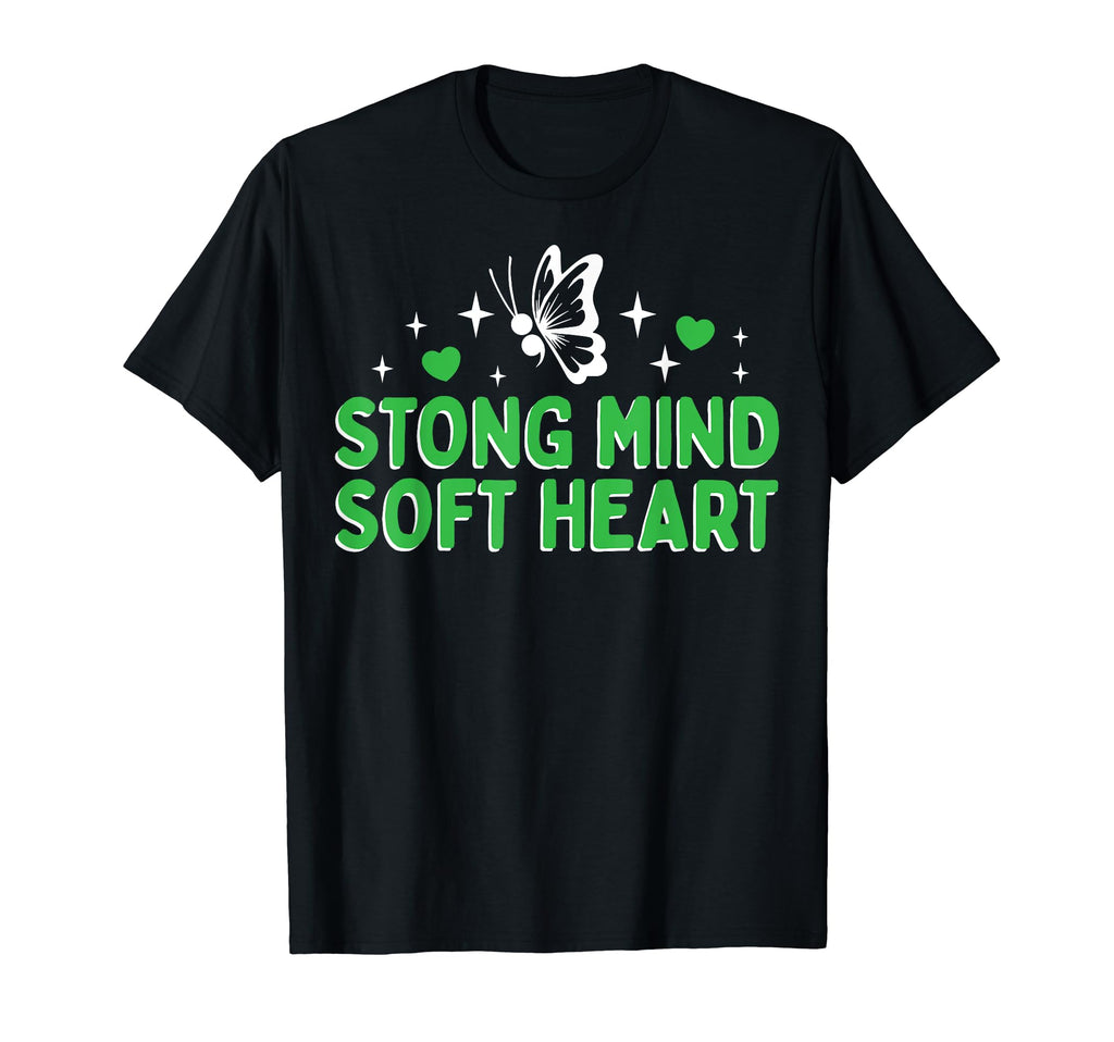 Strong Mind Soft Heart Depression T-Shirt - Graphic Print for Adults - T-Shirt, Sweatshirt, Hoodie