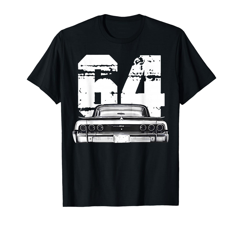 1964 64 Impala Old School Muscle Car T-Shirt - Unique Graphic Men Women - T-Shirt, Sweatshirt, Hoodie