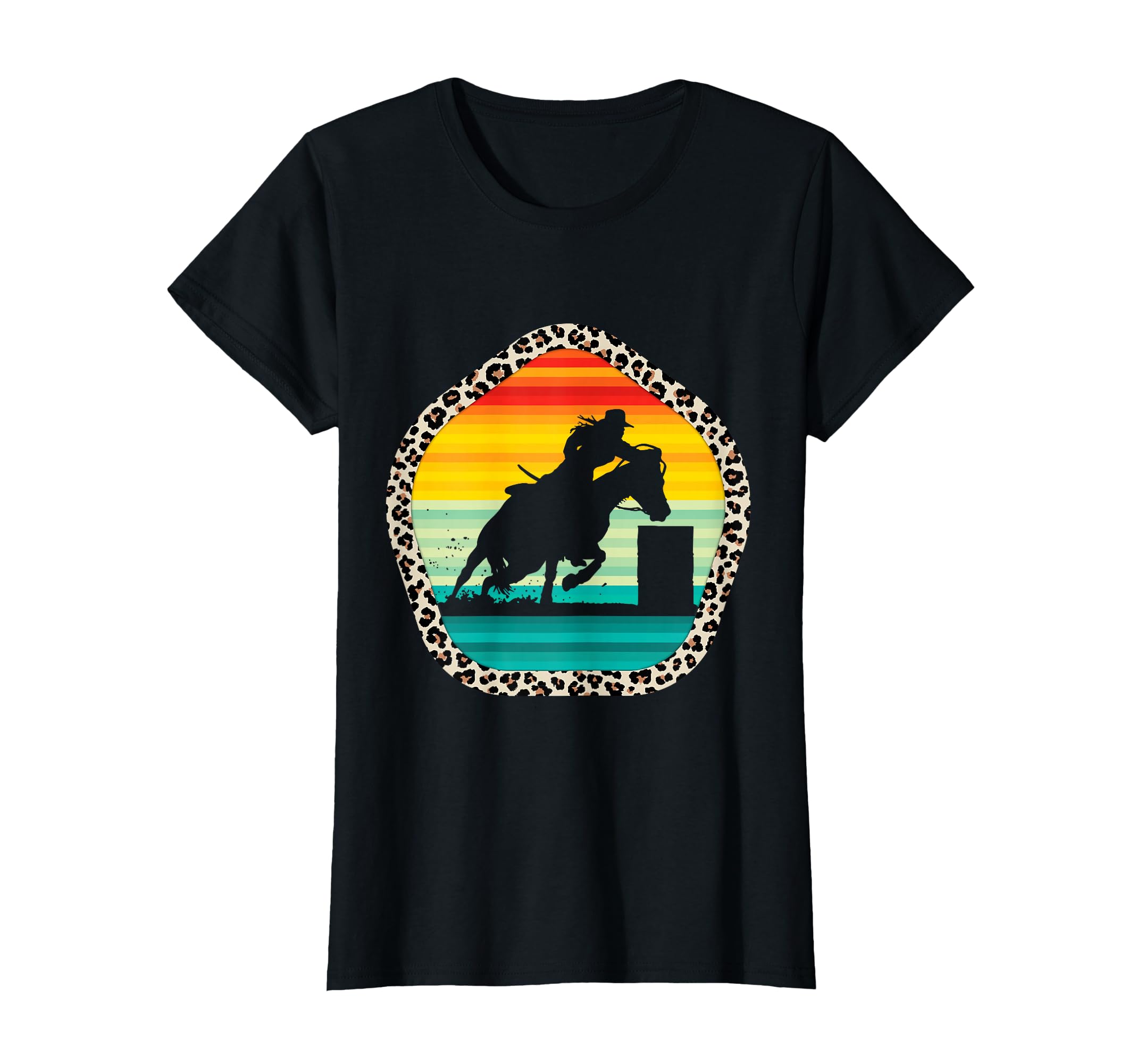 Cowgirl Western Barrel Racing Horse T-Shirt - Custom Art Print Unisex - T-Shirt, Sweatshirt, Hoodie