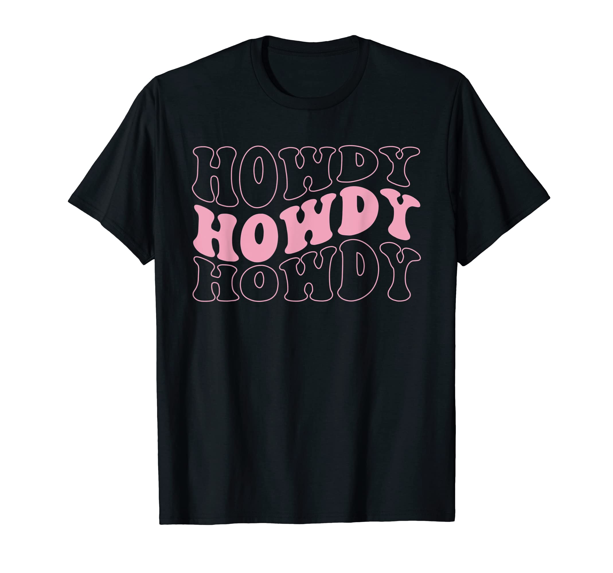 Groovy Howdy Southern Western T-Shirt - Minimalist Print for Adults - T-Shirt, Sweatshirt, Hoodie