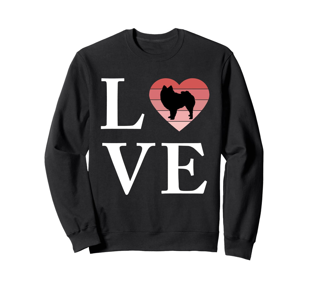 Dog Breed Pomeranian Word Love Sweatshirt - Novelty Apparel for Adults - T-Shirt, Sweatshirt, Hoodie