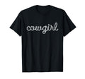 Cowgirl Rope Script Western Rodeo T-Shirt - Aesthetic Graphic for Adults - T-Shirt, Sweatshirt, Hoodie
