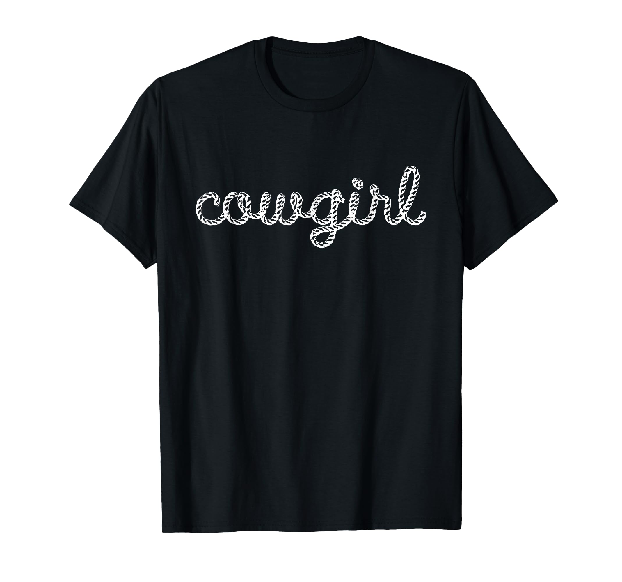 Cowgirl Rope Script Western Rodeo T-Shirt - Aesthetic Graphic for Adults - T-Shirt, Sweatshirt, Hoodie
