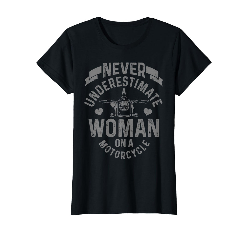 Never Underestimate Motorcycle Funny T-Shirt - Minimalist Print for Adults - T-Shirt, Sweatshirt, Hoodie