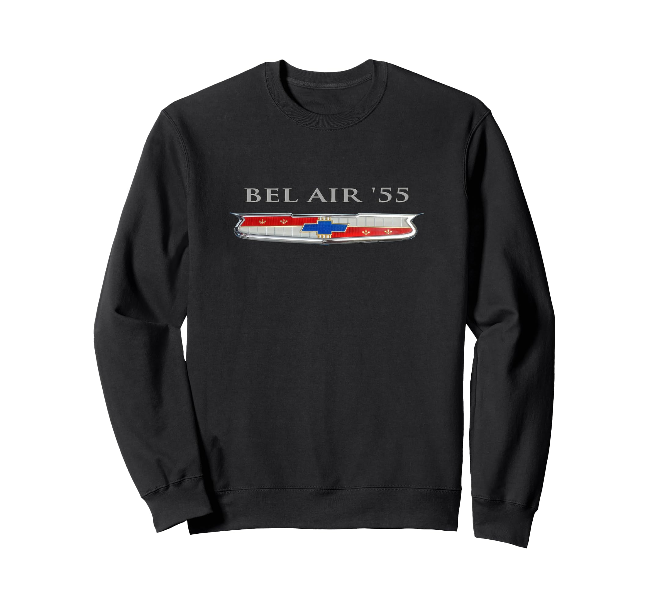 1955 Bel Air Hood Emblem Badge Sweatshirt - Novelty Apparel for Adults - T-Shirt, Sweatshirt, Hoodie