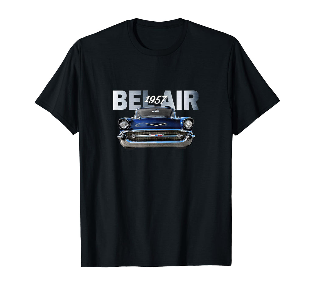 1957 Bel Air American Tri Five 50S Car Art T-Shirt - Unique Graphic Unisex - T-Shirt, Sweatshirt, Hoodie