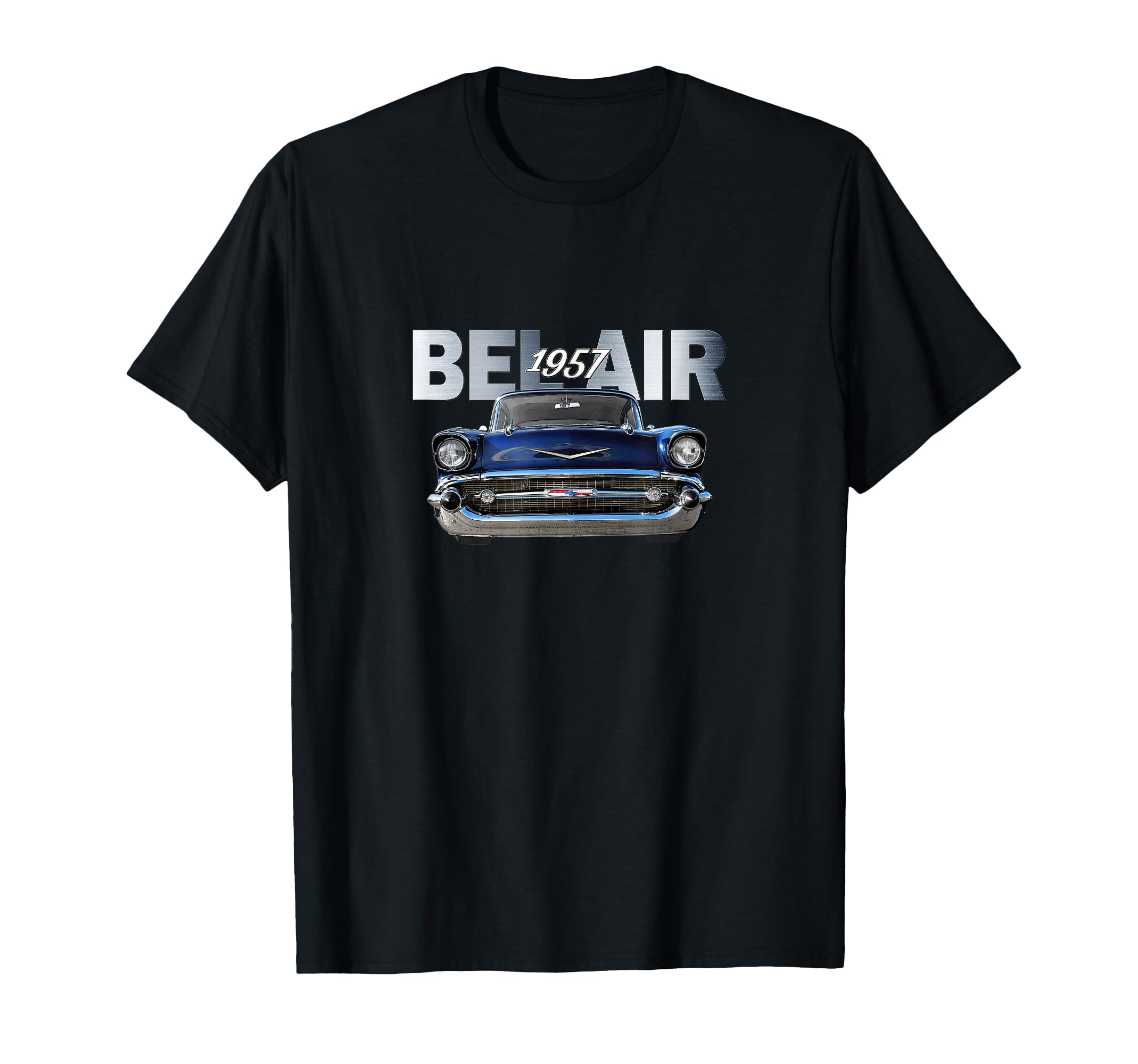 1957 Bel Air American Tri Five 50S Car Art T-Shirt - Unique Graphic Unisex - T-Shirt, Sweatshirt, Hoodie