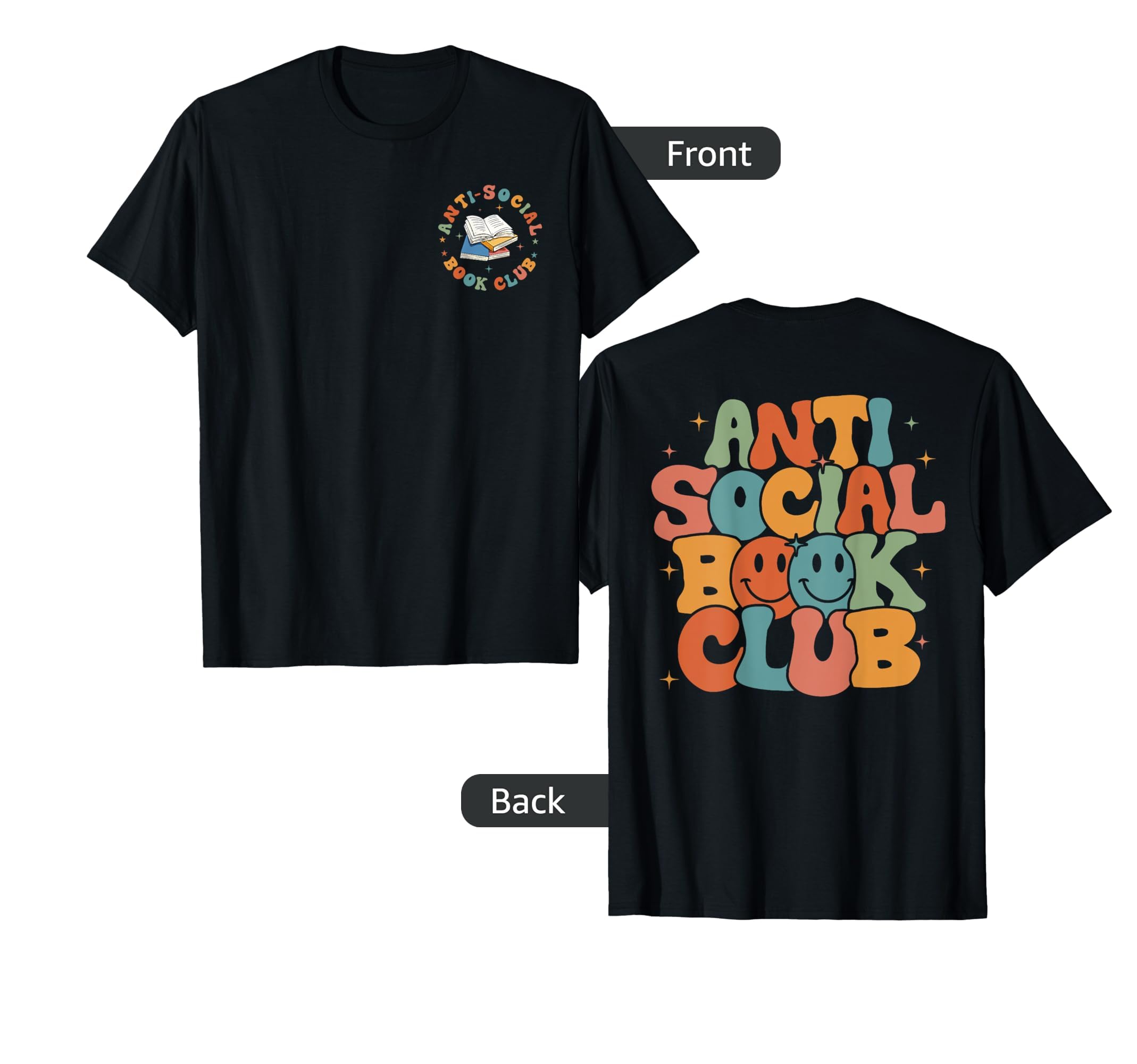 Anti Social Book Club Introvert Reader T-Shirt - Graphic Print Men Women - T-Shirt, Sweatshirt, Hoodie