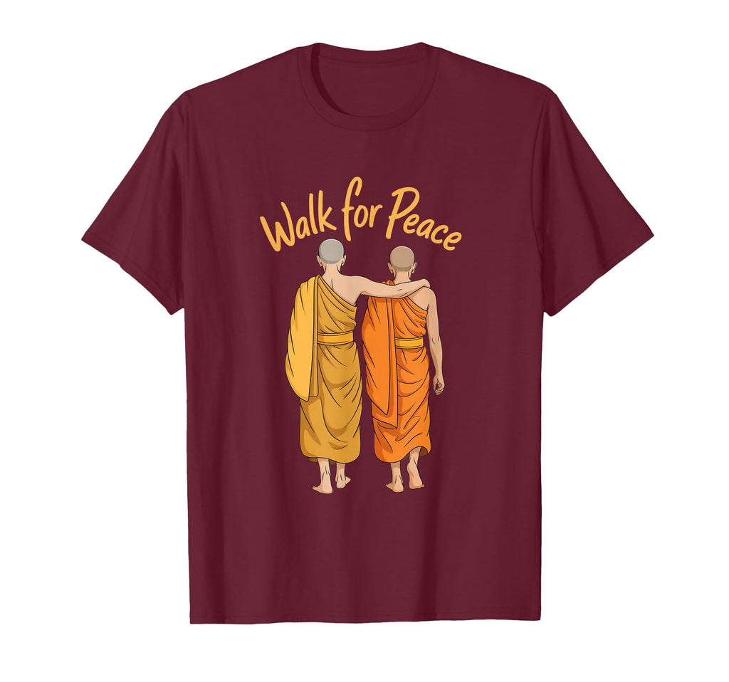 Buddhist Monks Walk Peace Mindfulness T-Shirt - Unique Graphic for Adults - T-Shirt, Sweatshirt, Hoodie