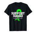 Awareness Lime Green Ribbon Support Squad T-Shirt - Novelty Apparel Unisex - T-Shirt, Sweatshirt, Hoodie