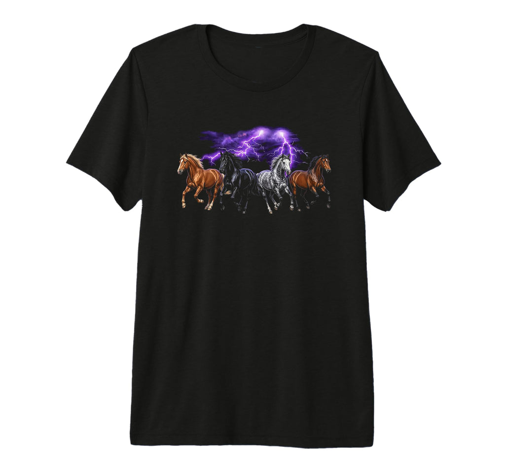 Horses 90S Funny Horse Lover 80S Tri Blend T-Shirt - Graphic Print Unisex - T-Shirt, Sweatshirt, Hoodie