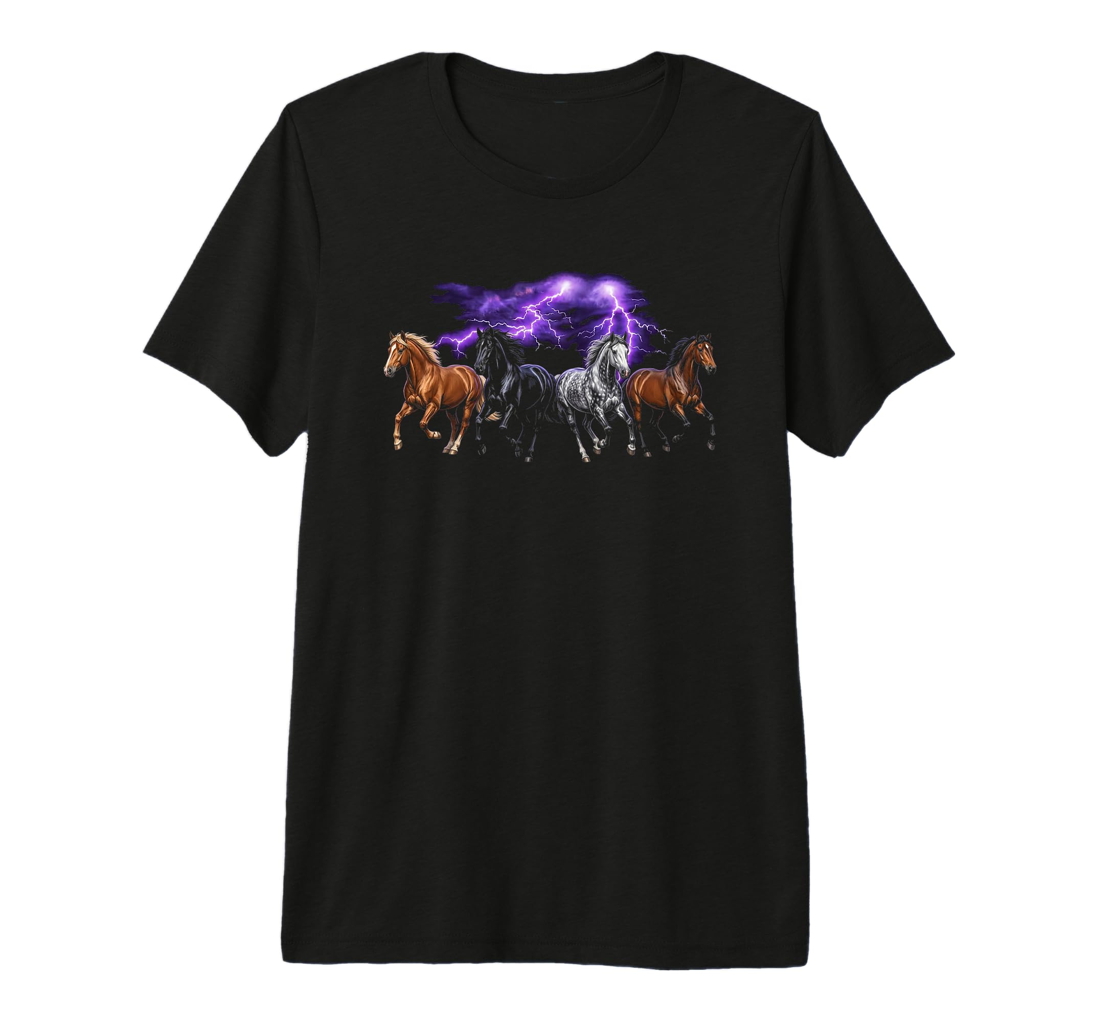 Horses 90S Funny Horse Lover 80S Tri Blend T-Shirt - Graphic Print Unisex - T-Shirt, Sweatshirt, Hoodie