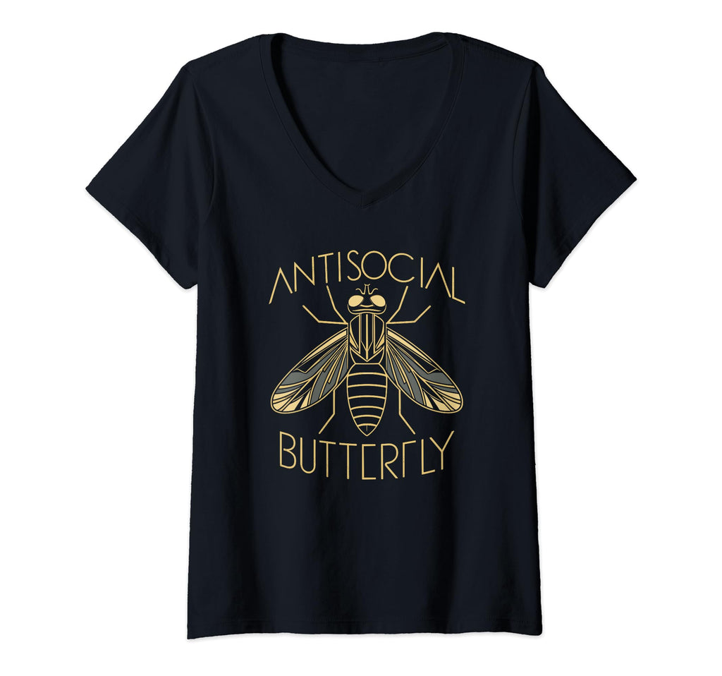 Womens Antisocial Butterfly Housefly T-Shirt - Novelty Apparel Unisex - T-Shirt, Sweatshirt, Hoodie