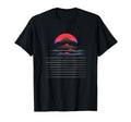 Futuristic Mountain Sunset Red Black T-Shirt - Novelty Apparel Unisex - T-Shirt, Sweatshirt, Hoodie
