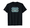 80S Boombox Neon Silhouette T-Shirt - Graphic Print for Adults - T-Shirt, Sweatshirt, Hoodie