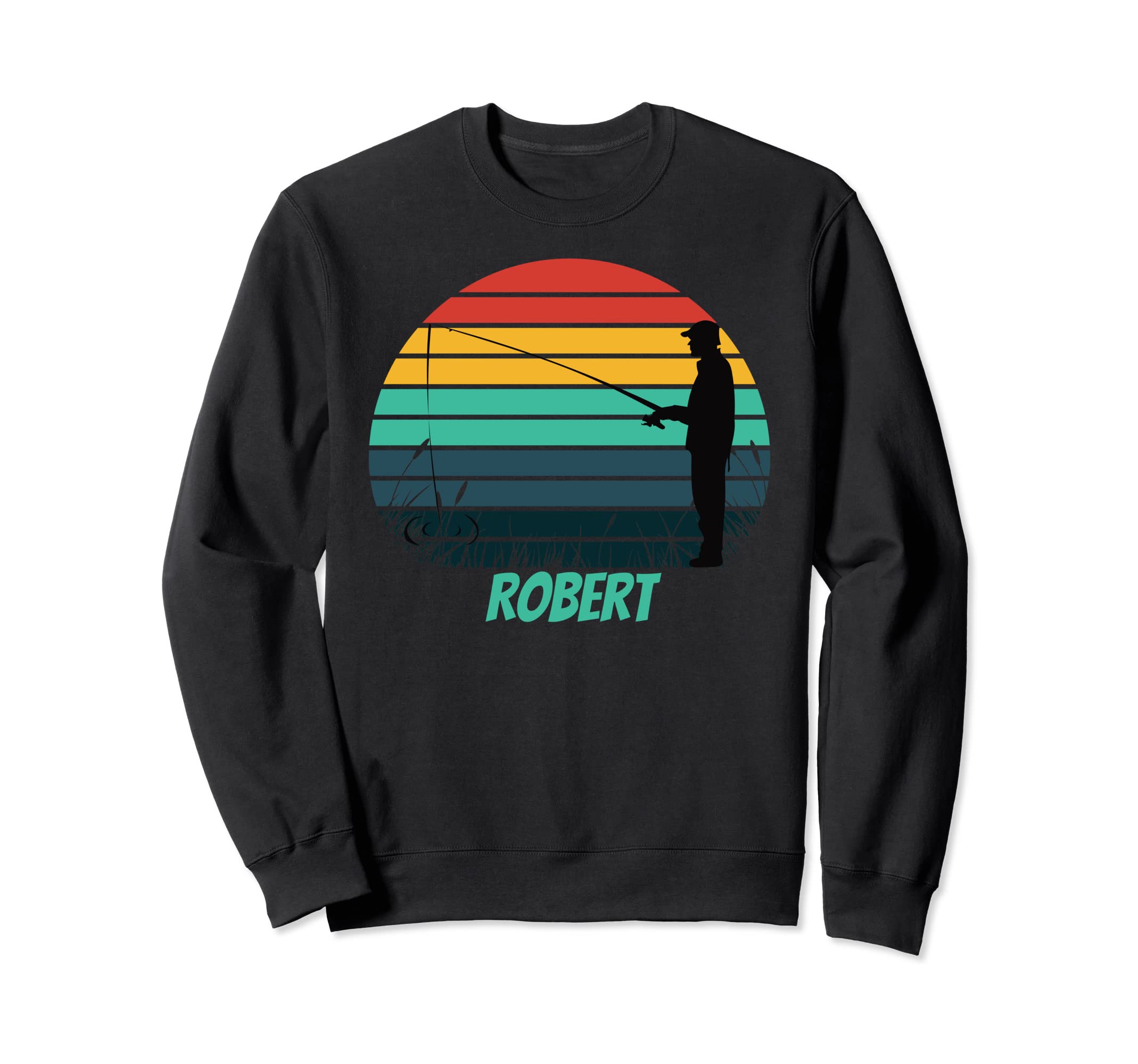 Robert Fishing Sunset Name Sweatshirt - Minimalist Print Unisex - T-Shirt, Sweatshirt, Hoodie