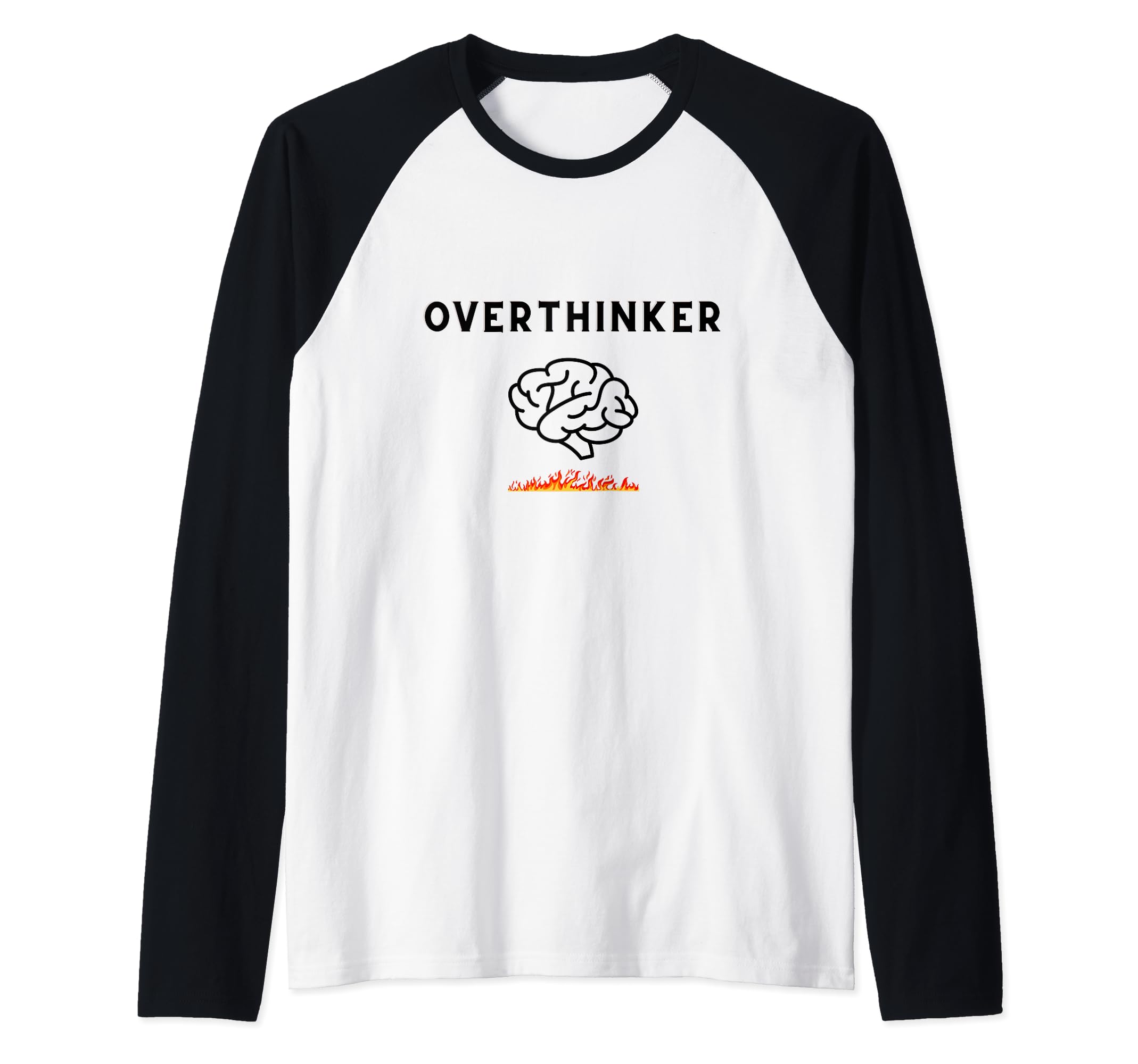 Overthinker Picture Brain And Fire T-Shirt - Fun Novelty Design Men Women - T-Shirt, Sweatshirt, Hoodie