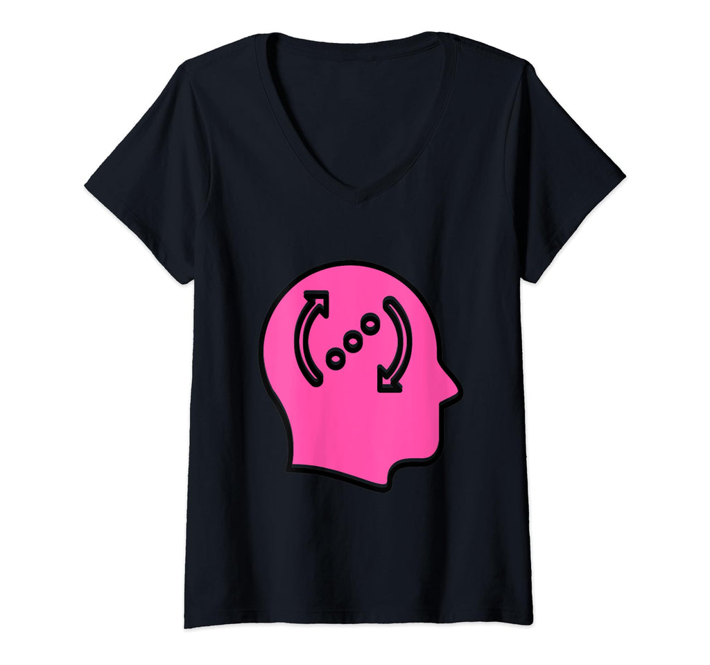 Womens Overthinker Rumination V Neck T-Shirt - Fun Novelty Design Unisex - T-Shirt, Sweatshirt, Hoodie