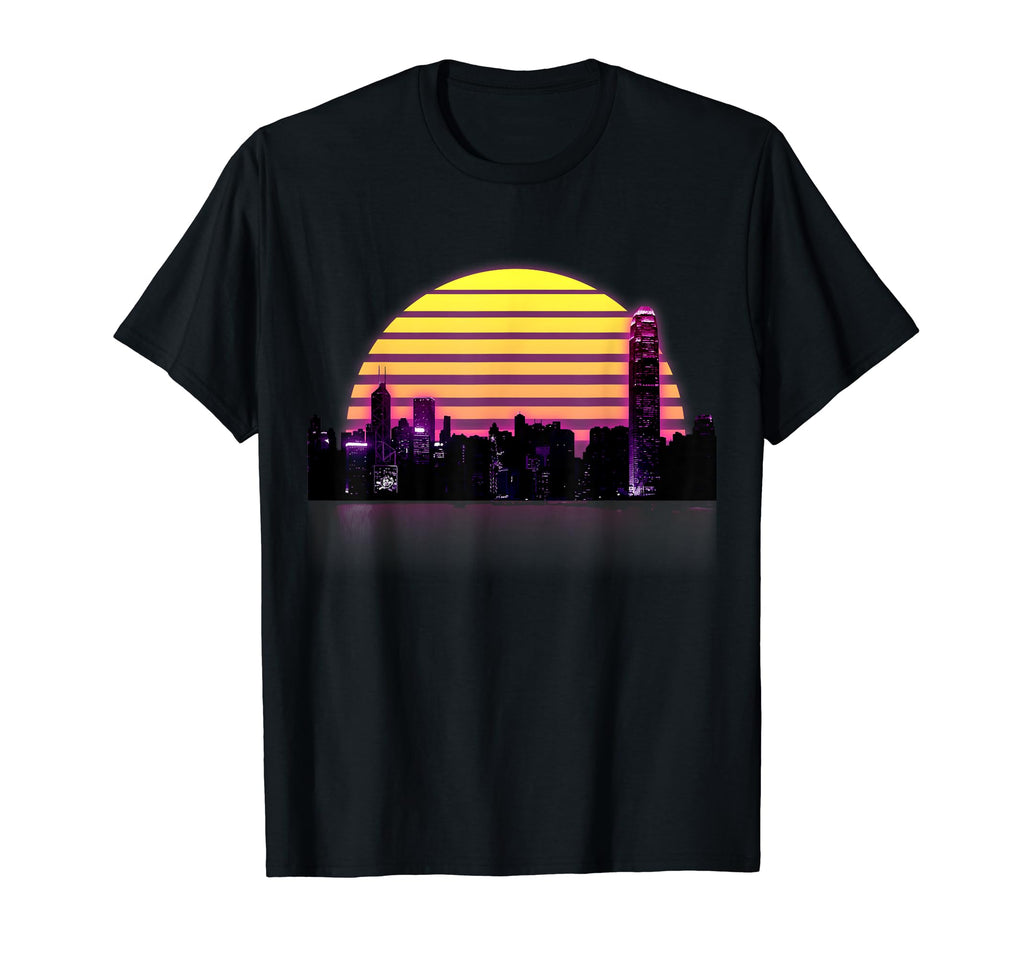 Synthwave City 80S Retrowave Aesthetic T-Shirt - Graphic Print for Adults - T-Shirt, Sweatshirt, Hoodie