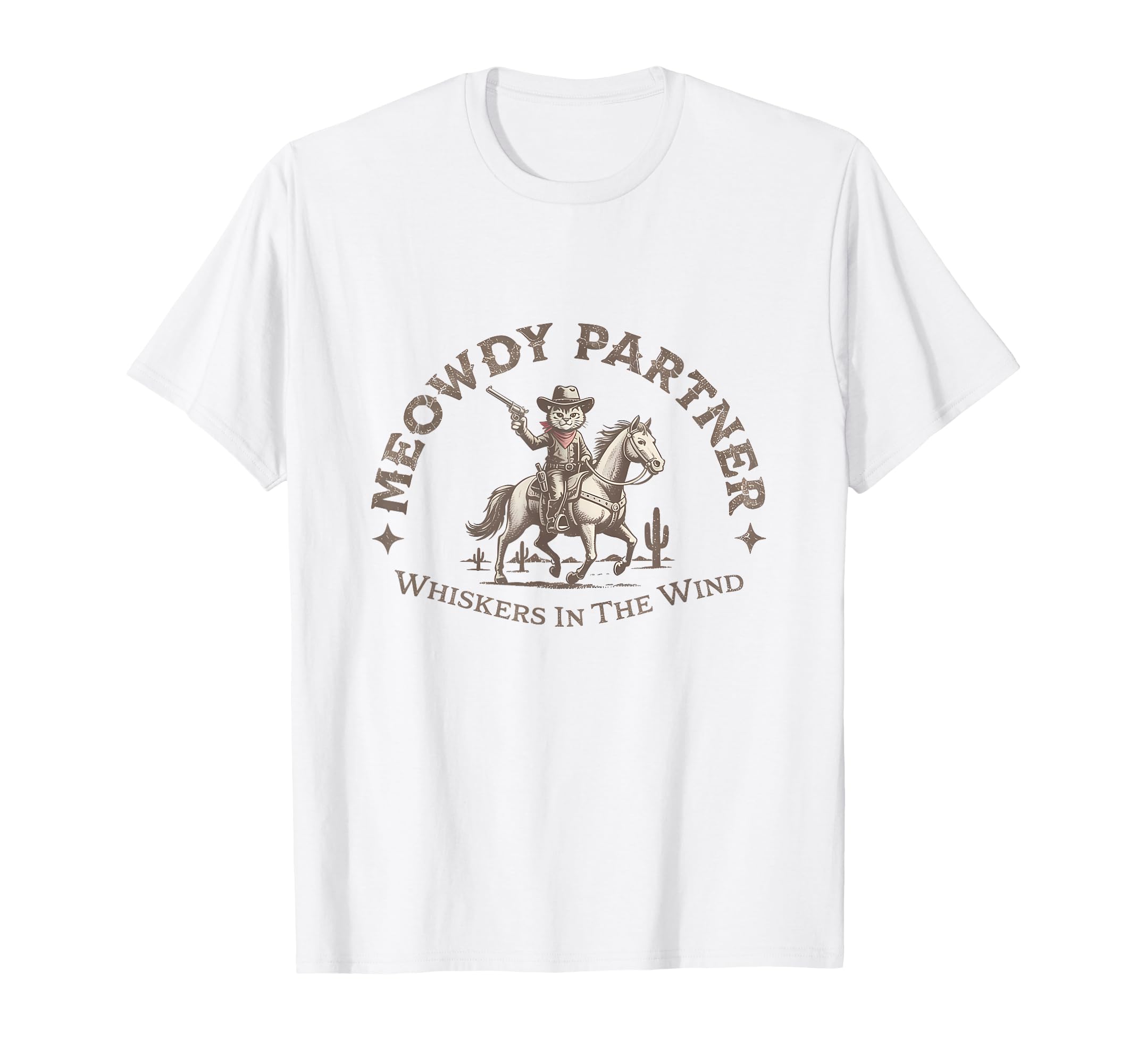 Meowdy Partner Desert Country Western T-Shirt - Unique Graphic Men Women - T-Shirt, Sweatshirt, Hoodie