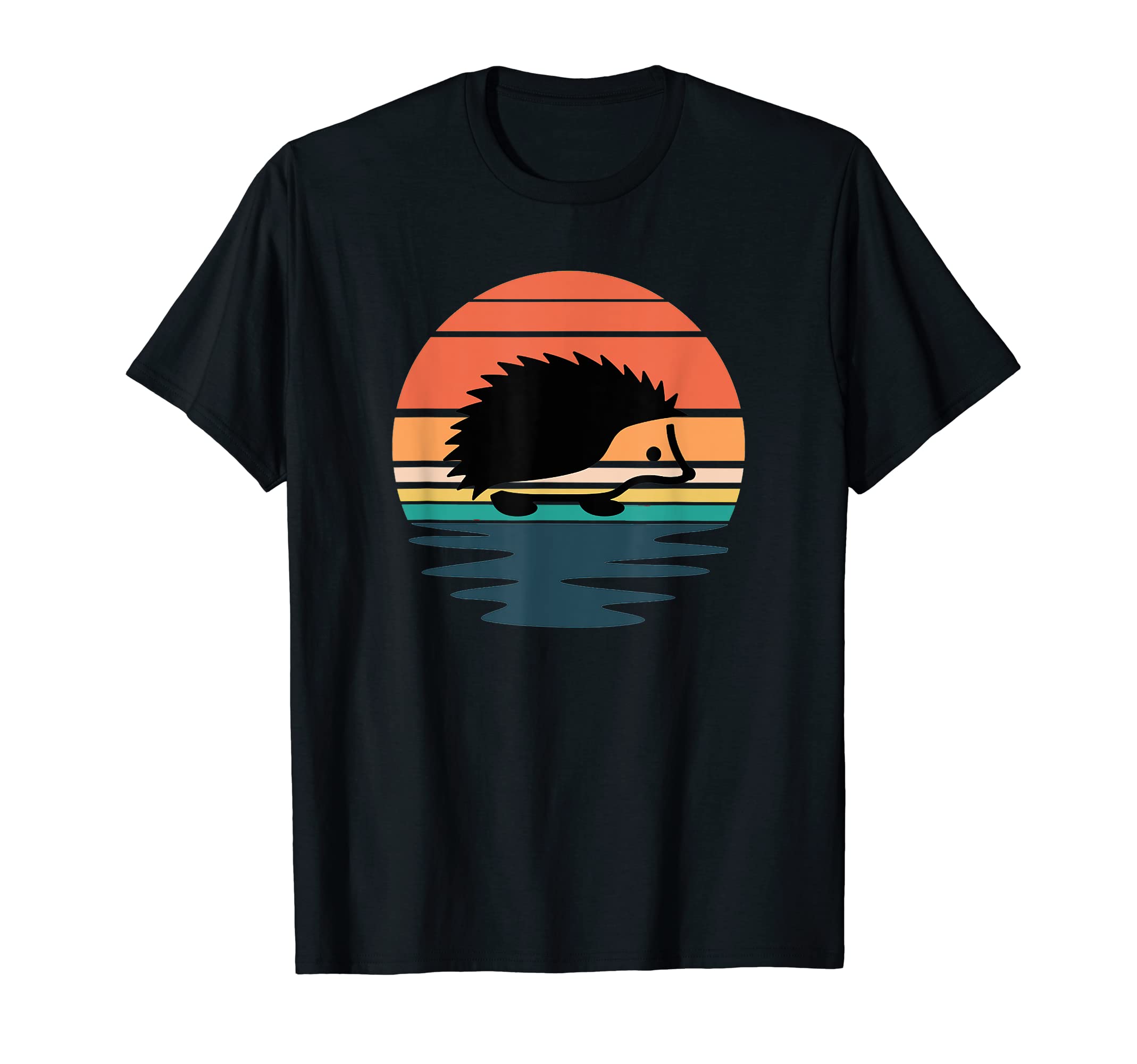Sunset Hedgehog Art Tees T-Shirt - Trendy Graphic Men Women - T-Shirt, Sweatshirt, Hoodie