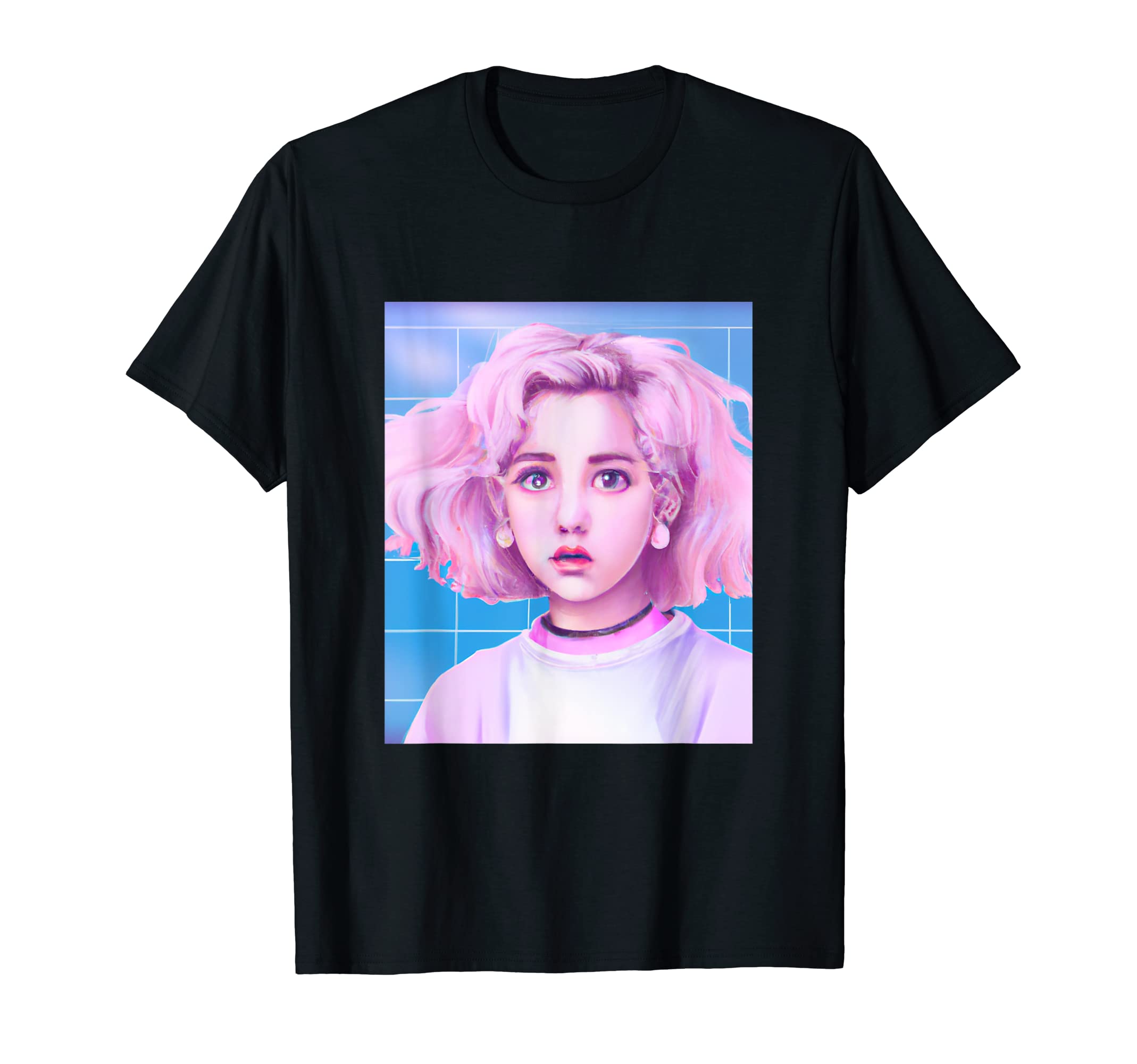 Pastel Aesthetic Anime Synthwave T-Shirt - Casual Everyday Wear Men Women - T-Shirt, Sweatshirt, Hoodie