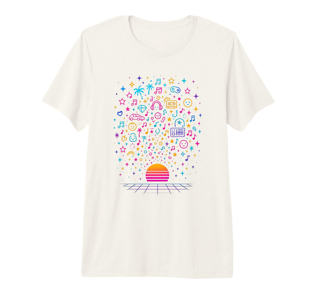 80S Synthwave Tri Blend T-Shirt - Trendy Graphic Unisex - T-Shirt, Sweatshirt, Hoodie
