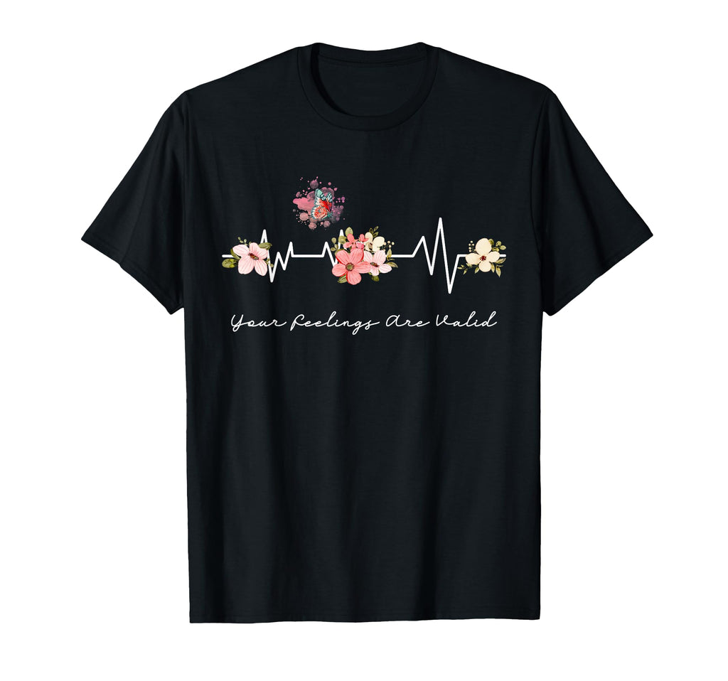 Your Feelings Are Valid Heartbeat T-Shirt - Aesthetic Graphic Men Women - T-Shirt, Sweatshirt, Hoodie