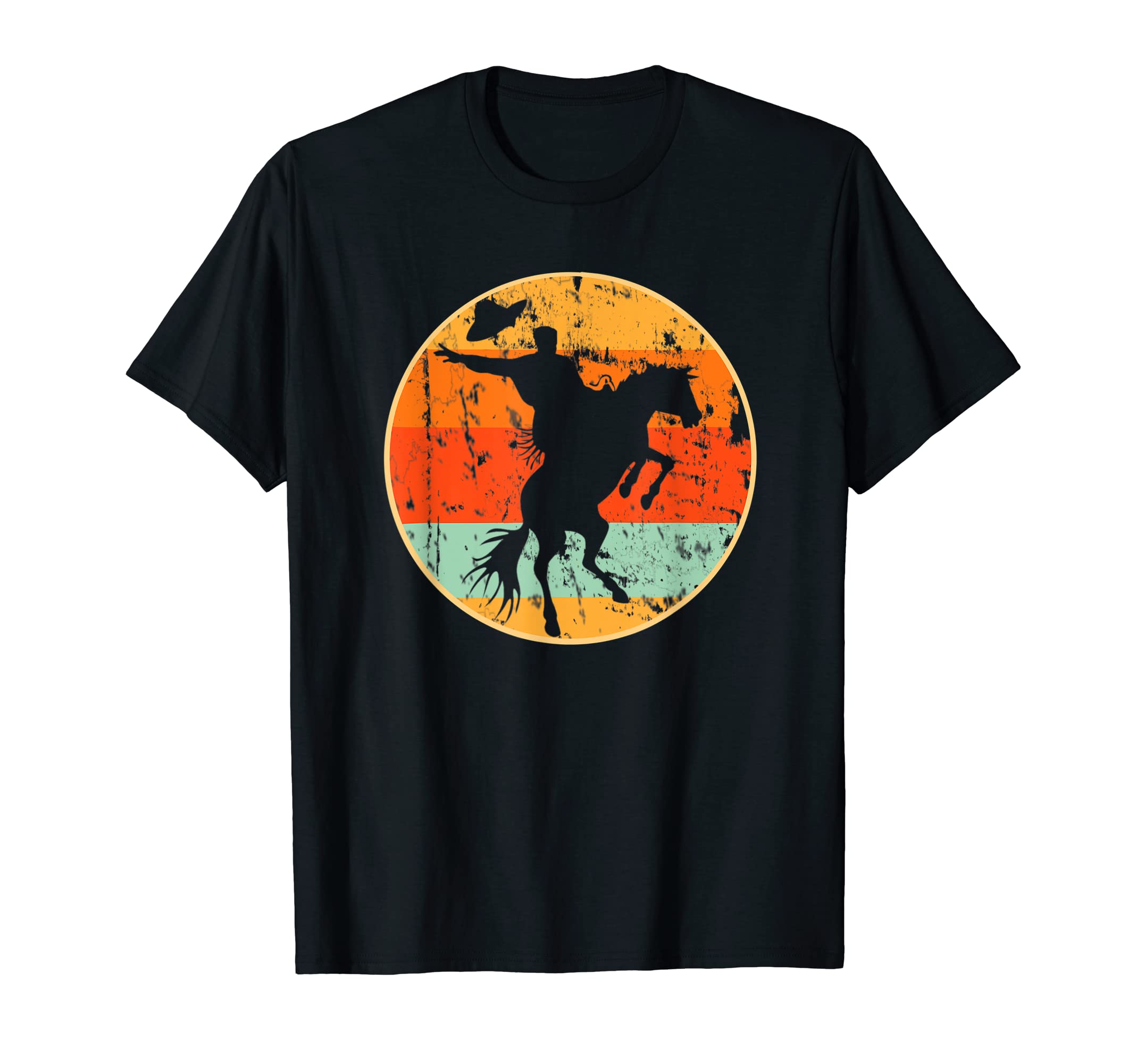Cowboy Riding Horse T-Shirt - Custom Art Print Men Women - T-Shirt, Sweatshirt, Hoodie
