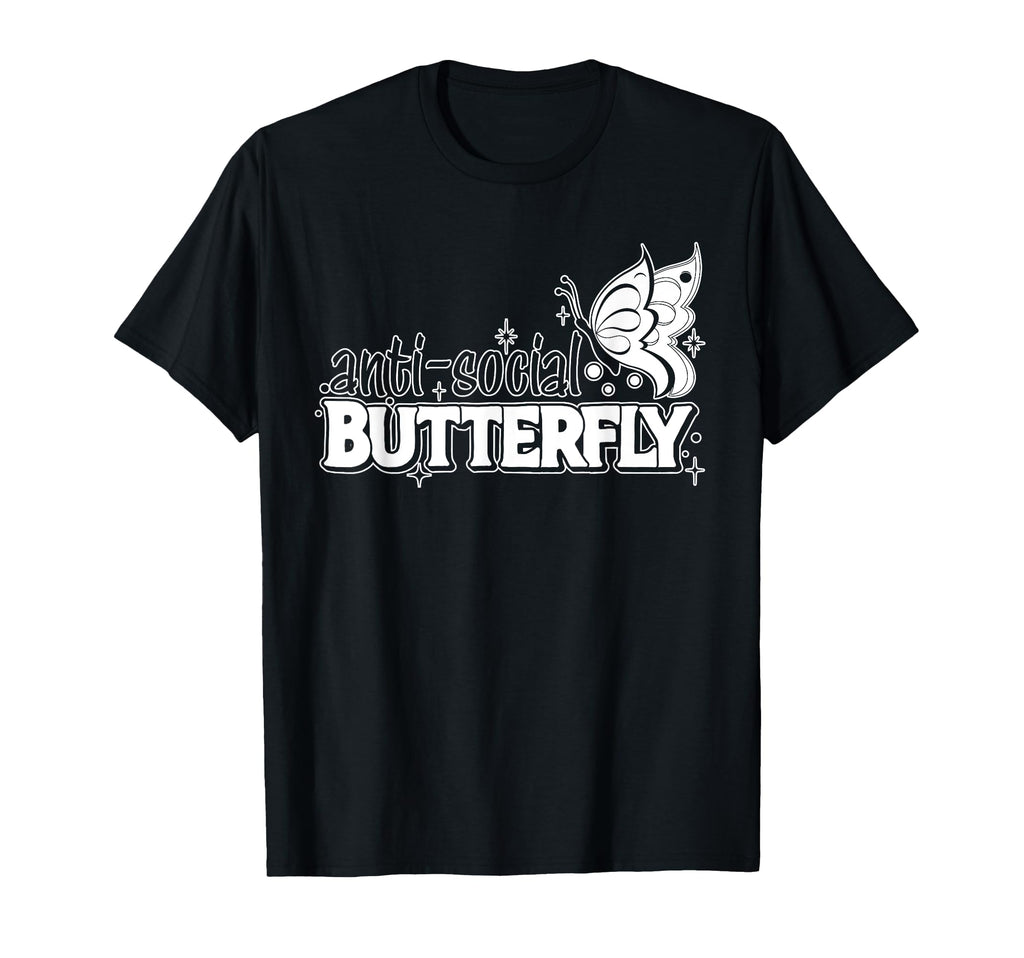 Antisocial Butterfly Introvert T-Shirt - Aesthetic Graphic Unisex - T-Shirt, Sweatshirt, Hoodie