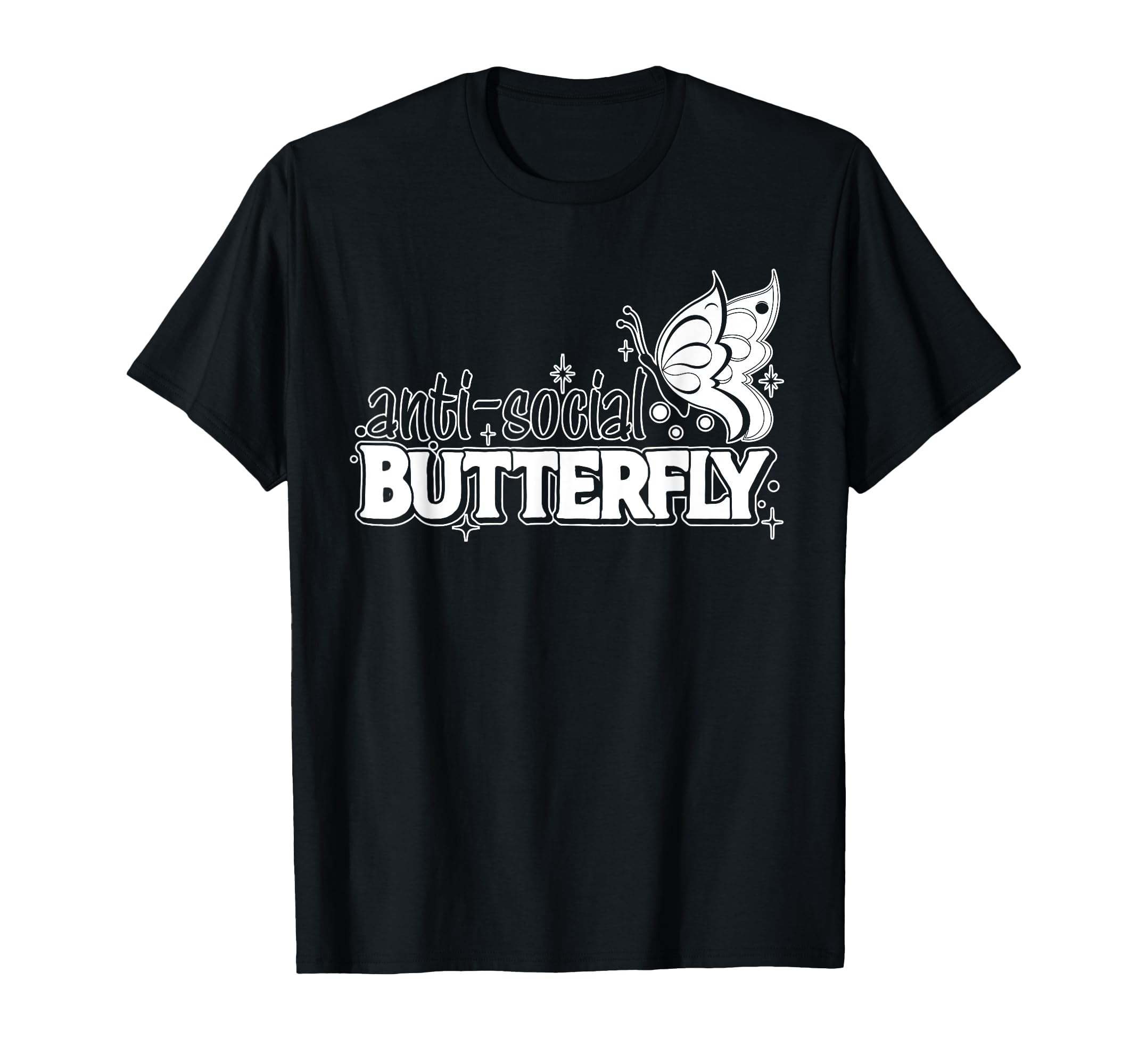 Antisocial Butterfly Introvert T-Shirt - Aesthetic Graphic Unisex - T-Shirt, Sweatshirt, Hoodie