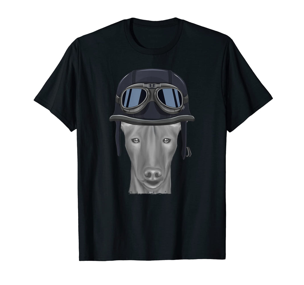 Pharaoh Hound Wearing Motorcycle T-Shirt - Minimalist Print Men Women - T-Shirt, Sweatshirt, Hoodie