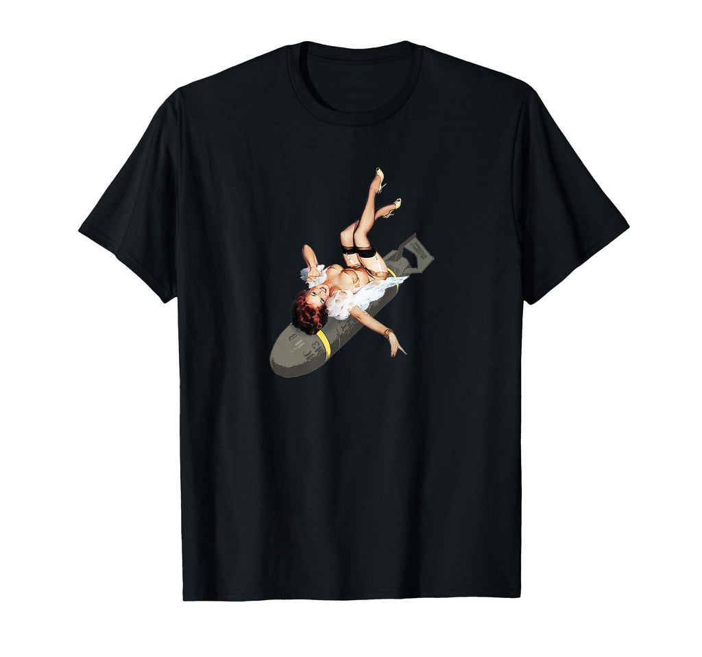 Pin Up Bombs Away Wwii T-Shirt - Fun Novelty Design Men Women - T-Shirt, Sweatshirt, Hoodie