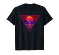 80 90 Grid Sunset Vaporwave T-Shirt - Aesthetic Graphic for Adults - T-Shirt, Sweatshirt, Hoodie
