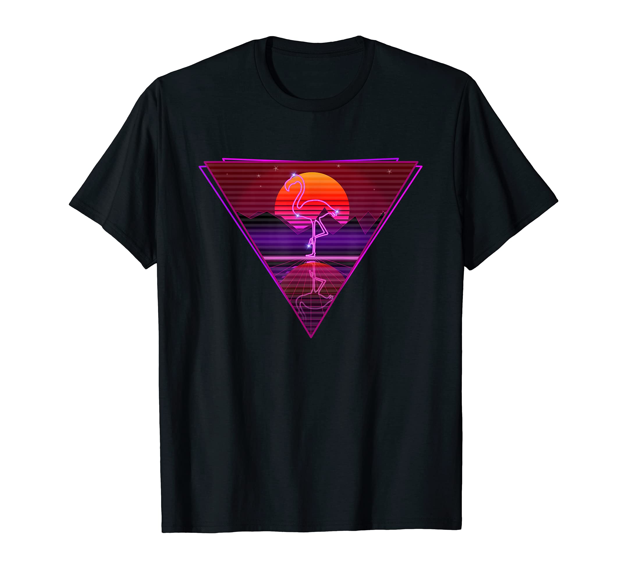 80 90 Grid Sunset Vaporwave T-Shirt - Aesthetic Graphic for Adults - T-Shirt, Sweatshirt, Hoodie
