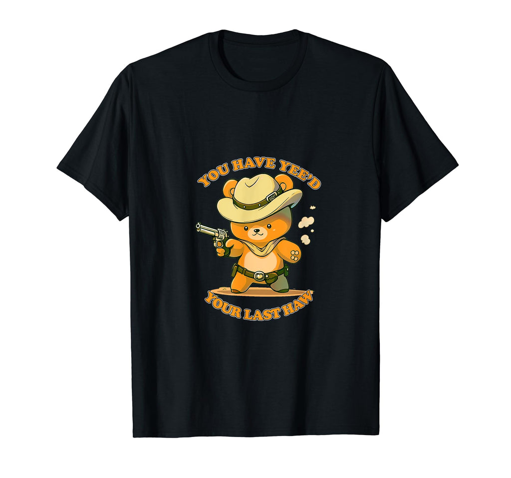 Yee Haw Cowboy Bear T-Shirt - Minimalist Print for Adults - T-Shirt, Sweatshirt, Hoodie